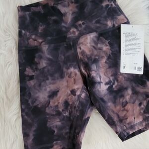 Lululemon Athletica Black and Pink Bike Shorts